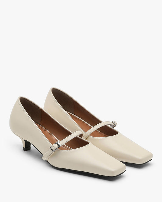 LUIS Buckle Pumps_Ivory