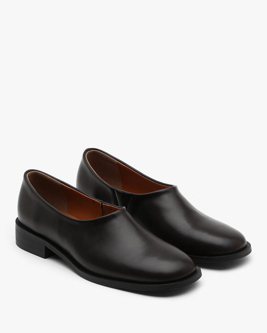 NOAH Square Loafers_Brown