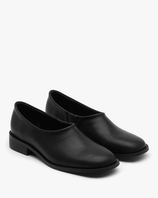 NOAH Square Loafers_Black