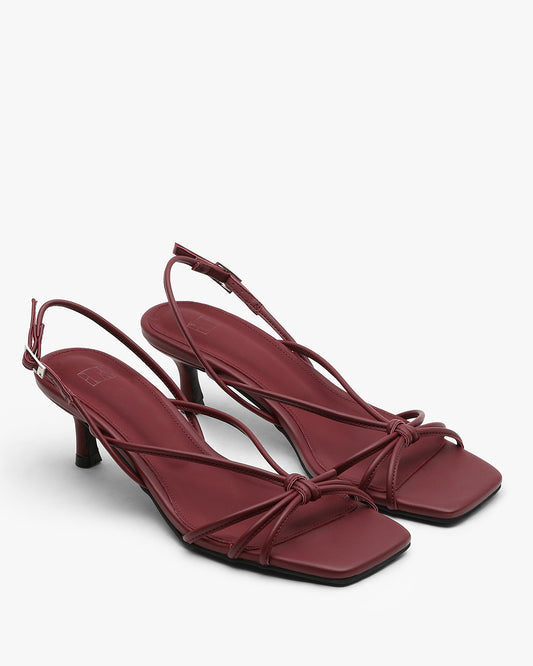 LUKE Strap Slingback Sandals_Red