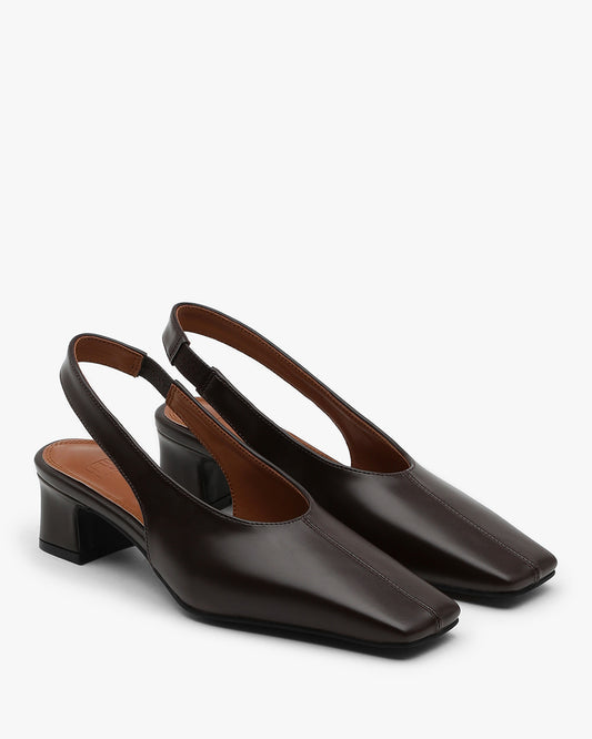 VERT Square Slingbacks_Brown