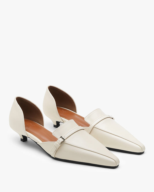 TIEN Buckle Pumps_Ivory