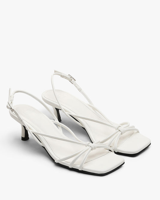 LUKE Strap Slingback Sandals_White