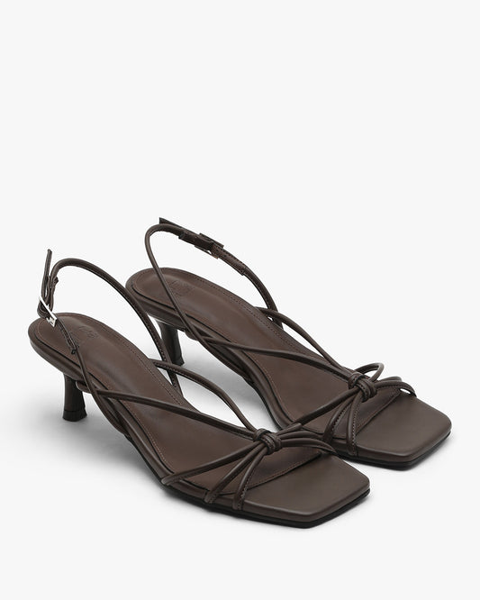 LUKE Strap Slingback Sandals_Brown