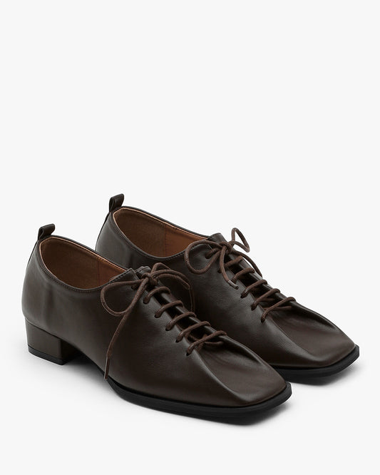 POSE Lace-up Loafers_Brown