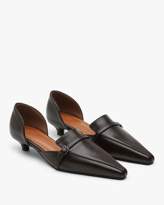 TIEN Buckle Pumps_Brown