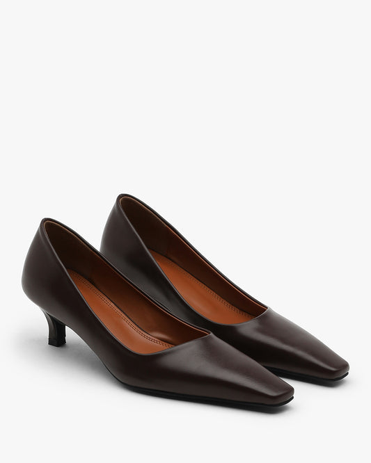 VENN Unbal Line Pumps_Brown