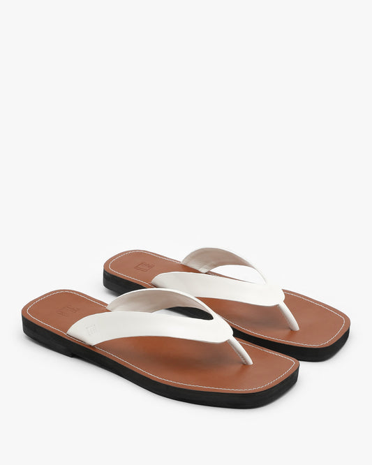TOVE Flat Slides_White
