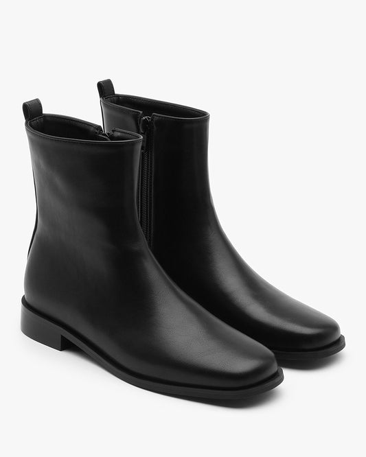 VINO Square Ankle Boots_Black