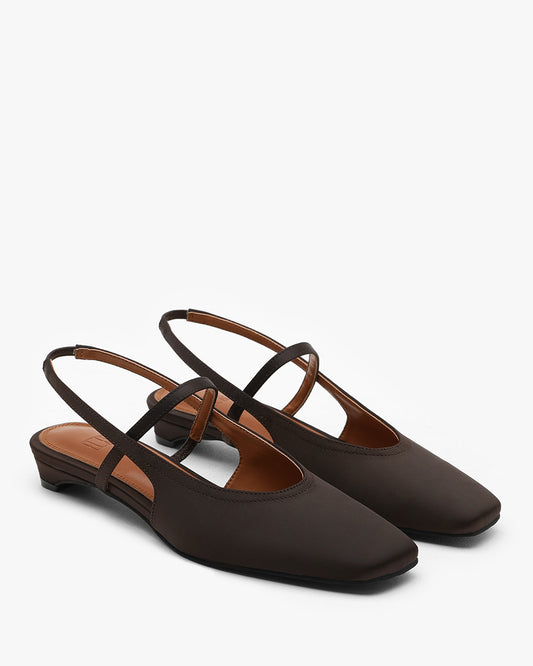 ETTE Satin Slingbacks_Darkbrown