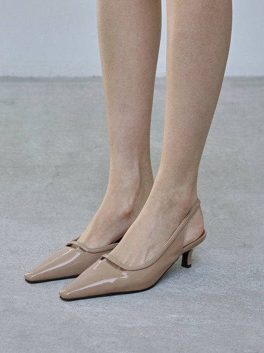 RIA Enamel Hole Slingbacks_Beige