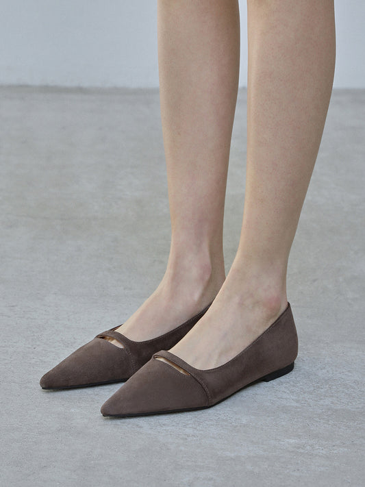 MIA Suede Hole Flats_Charcoal