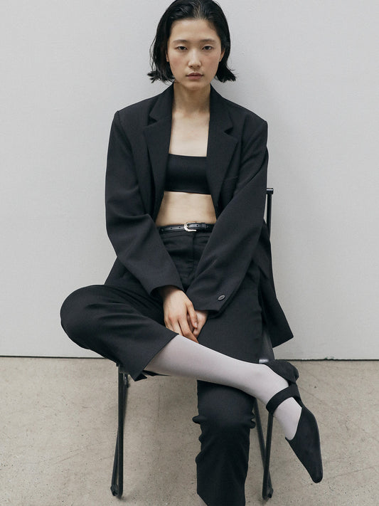 MOUH Suede Flats_Black
