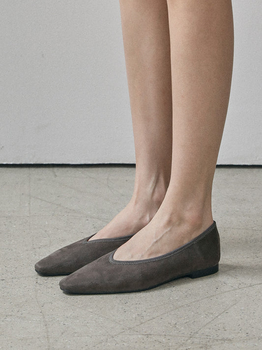 MUSE Suede Flats_Gray