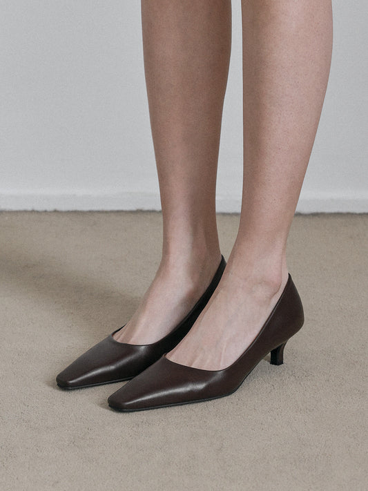 VENN Unbal Line Pumps_Brown