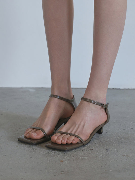 MUER Square Sandal Heels_Darkbeige