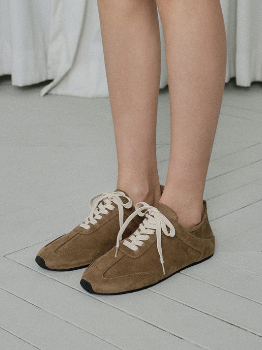 TORI Suede Sneakers_Beige