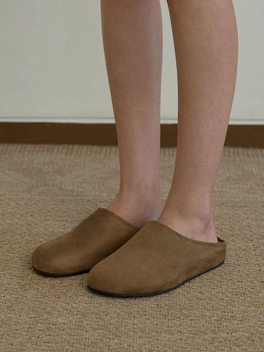 MOSS Suede Mules_Beige