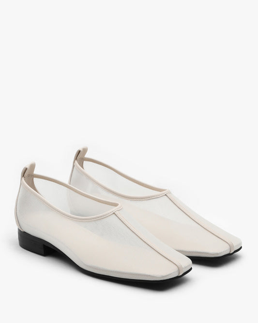 NOS Square Mesh Flats_White