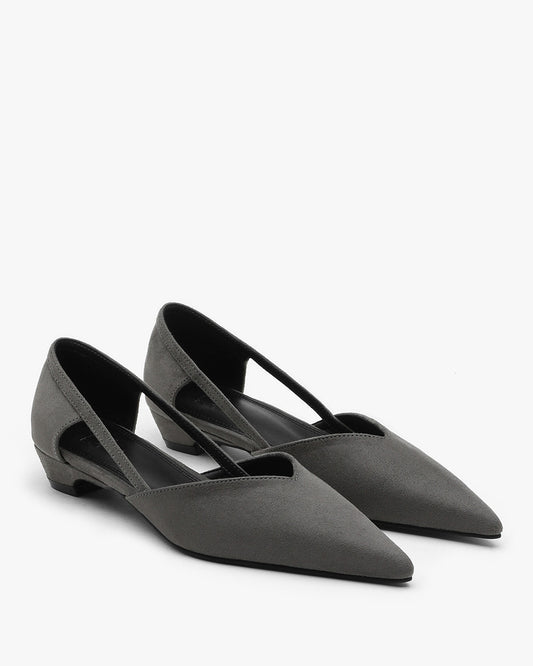 MARI Suede Flats_Gray