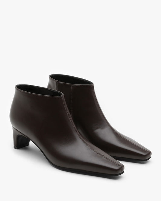 ESSEN Square Ankle Boots_Brown