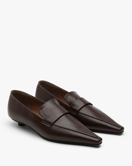 TOTE Slim Square Loafers_Brown