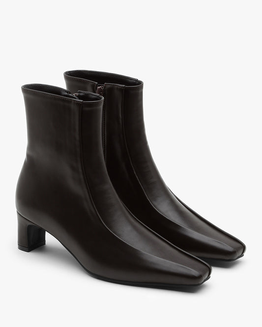 SIU Square Ankle Boots_Brown