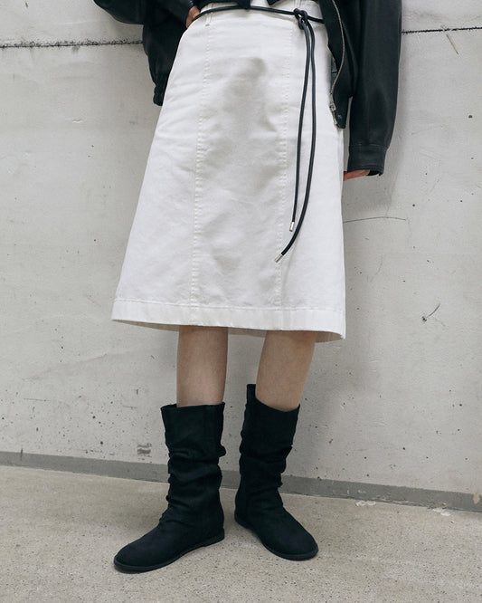 LEVO Suede Slouch Boots_Black