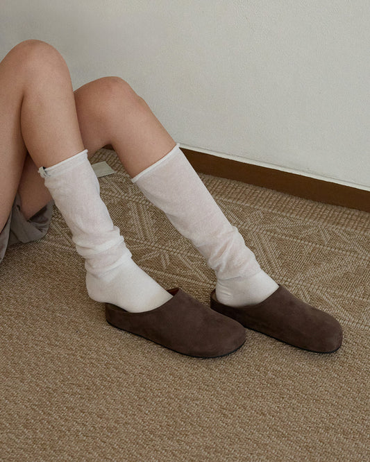 MOSS Suede Mules_Brown