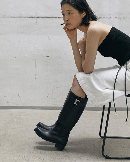 HASS Buckle Long Boots_Black