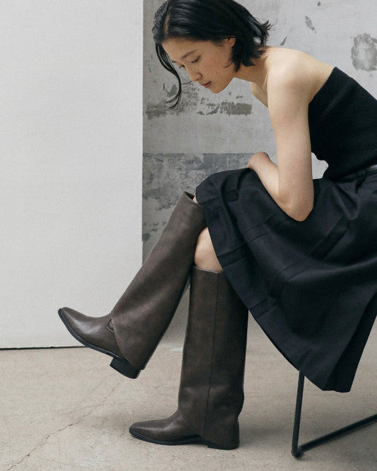 MILO Folding Long Boots_Brown