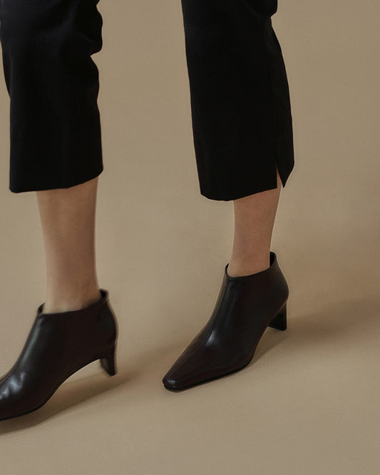 ESSEN Square Ankle Boots_Brown