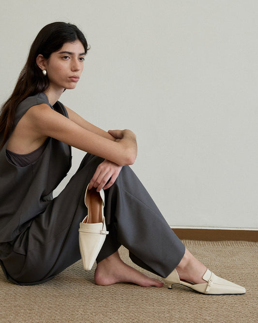 TIEN Buckle Pumps_Ivory