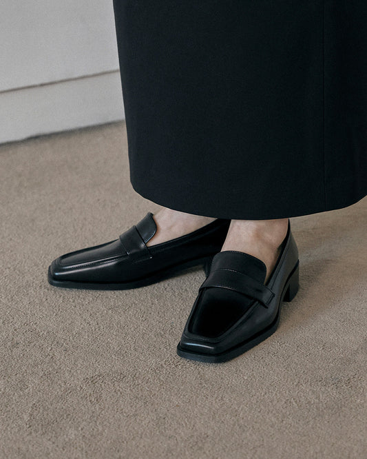 ANTO Square Loafers_Black