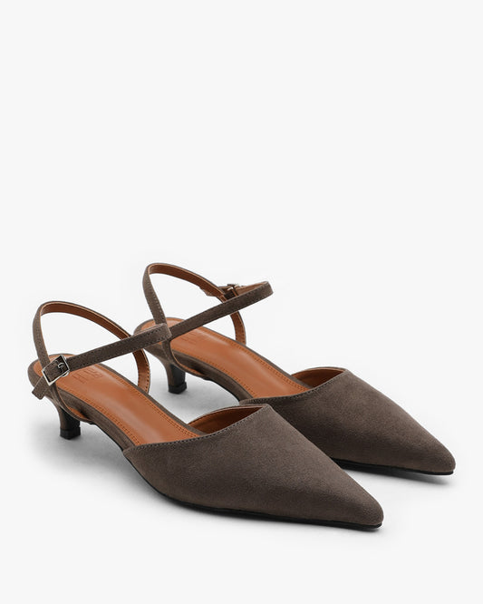 VIAN Strap Pumps_Brown Suede